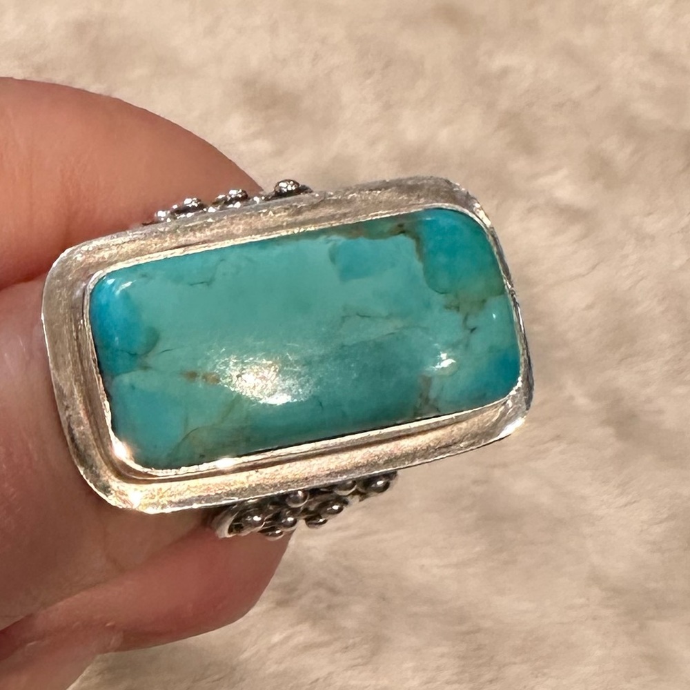 Silpada 'Big Spring' Compressed Mojave Turquoise Statement Ring